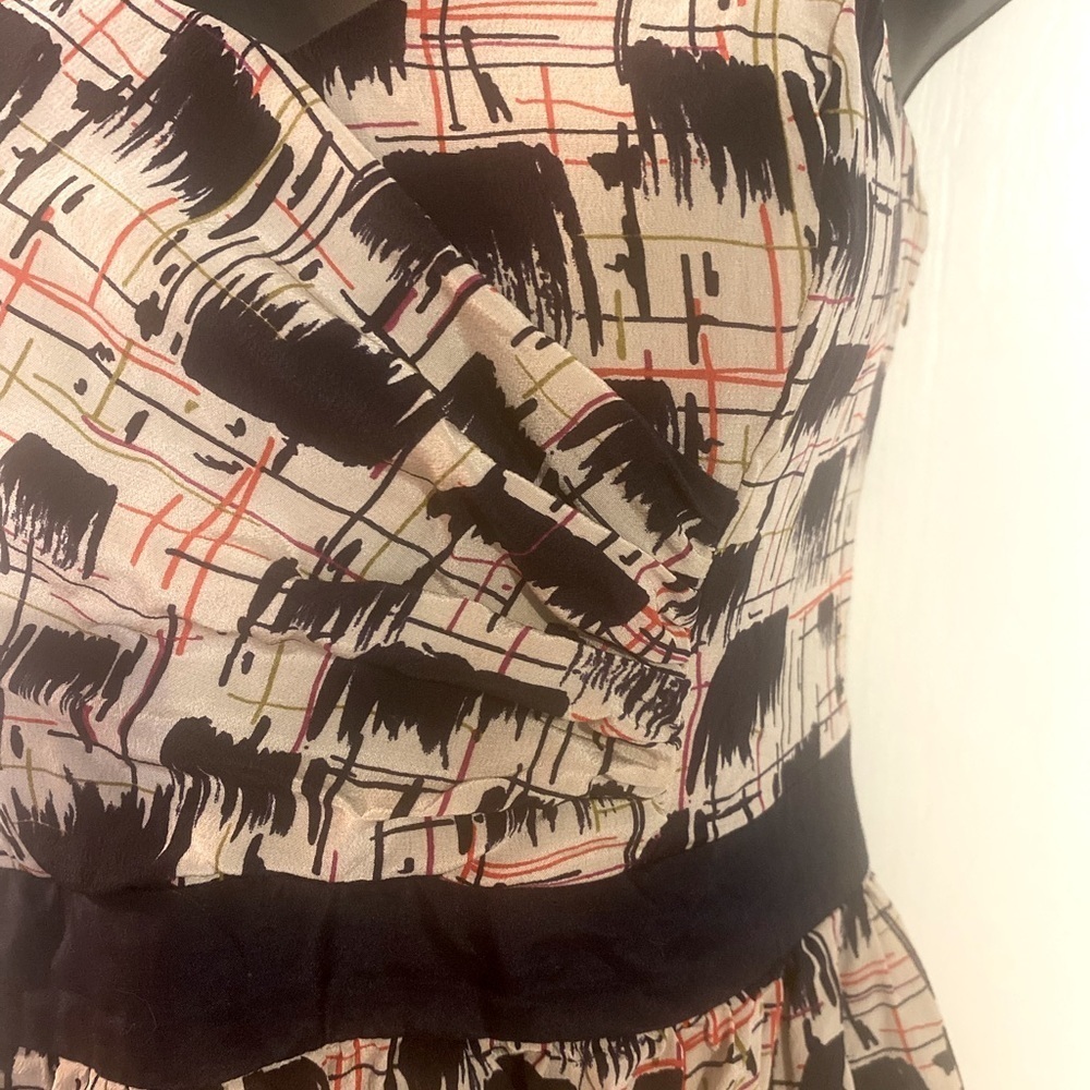 “BURLAPP” ANTHROPOLOGIE Silk Strapless Dress - Picture 6 of 15